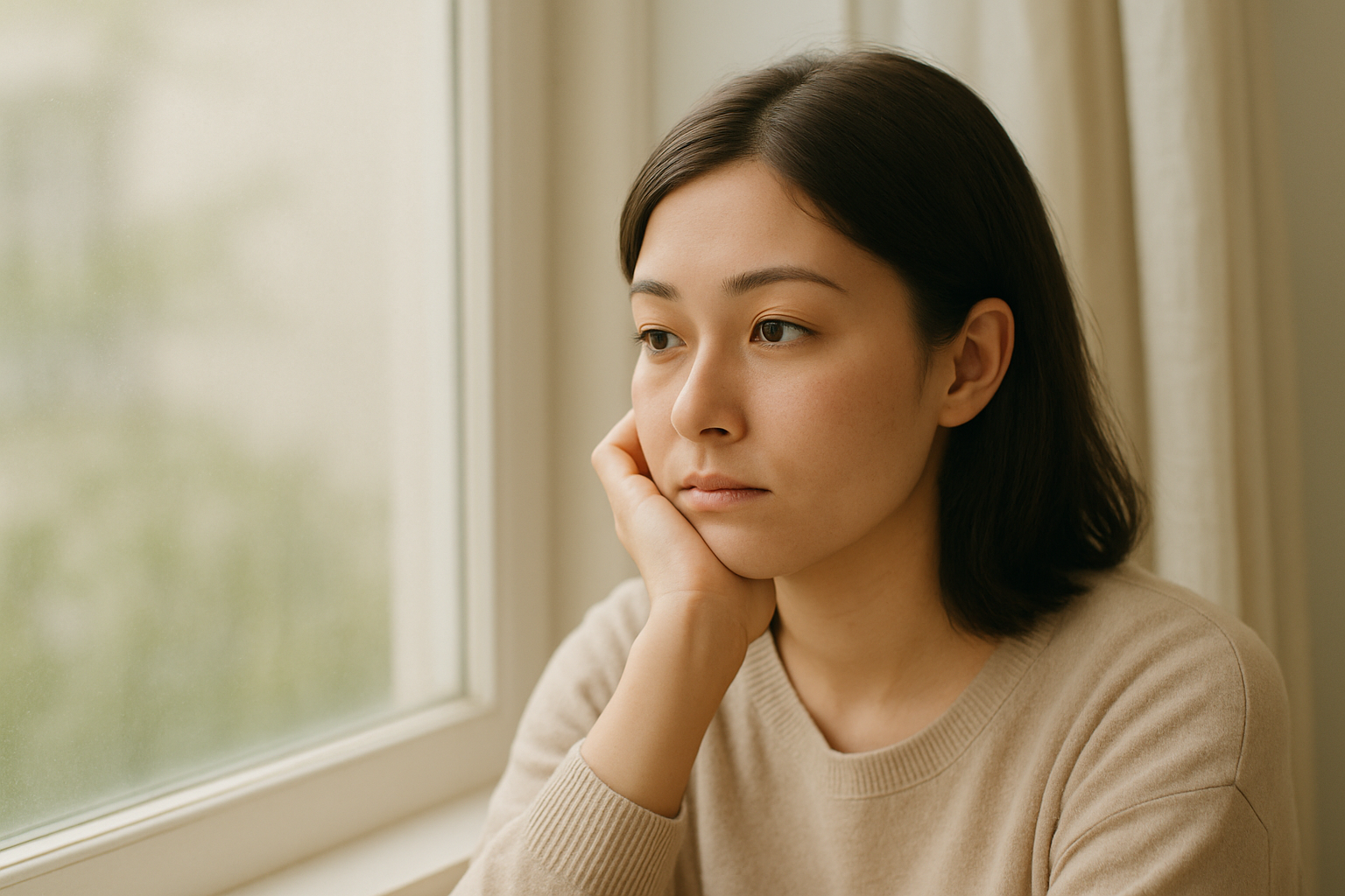 恋愛に悩む女性の姿