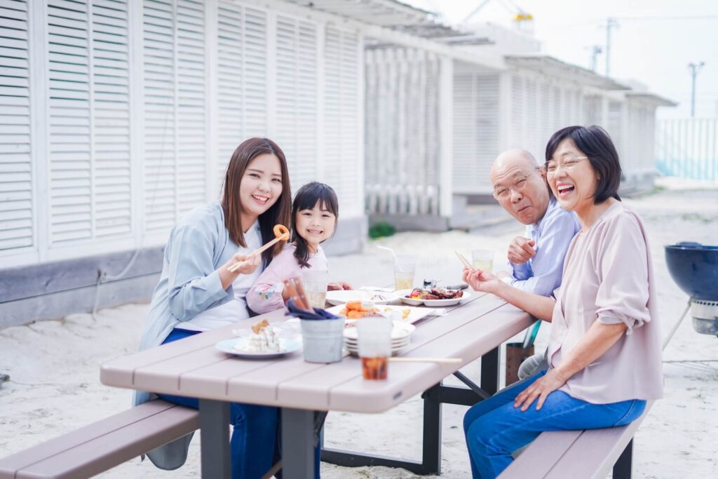 楽しそうな笑顔